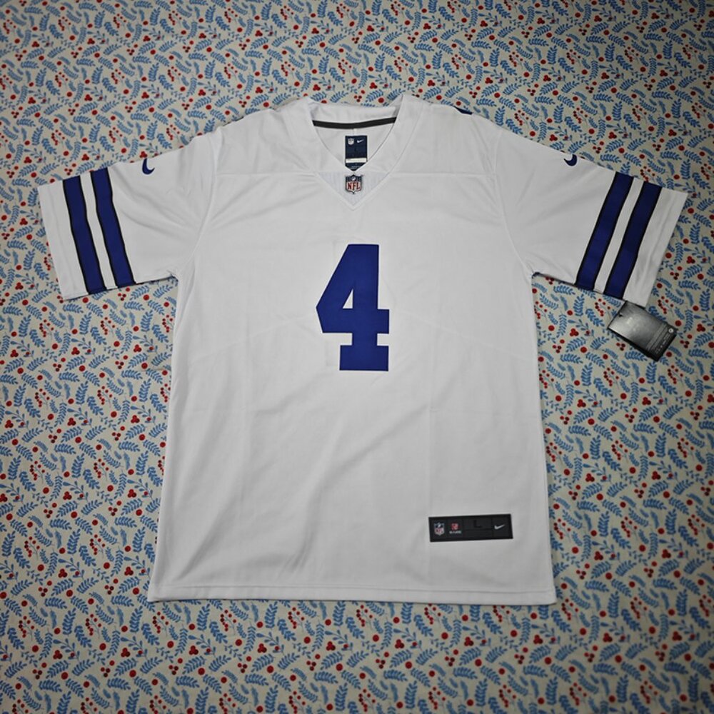 Nike Dallas Cowboys Dak Prescott Replica White Jersey No. 4